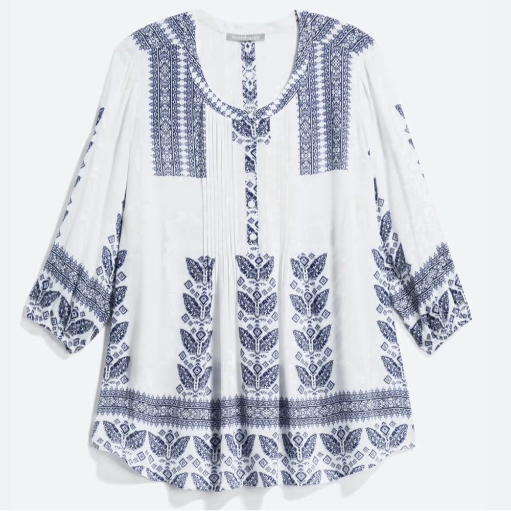 New Daniel Rainn Amely Split Neck Blouse